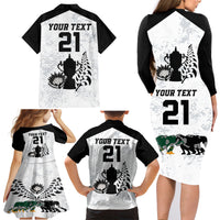 Custom New Zealand South Africa Rugby Family Matching Long Sleeve Bodycon Dress and Hawaiian Shirt History Commemorative World Cup Winners Unique LT9 - Wonder Print Shop