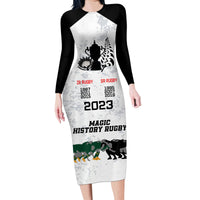 Custom New Zealand South Africa Rugby Family Matching Long Sleeve Bodycon Dress and Hawaiian Shirt History Commemorative World Cup Winners Unique LT9 - Wonder Print Shop