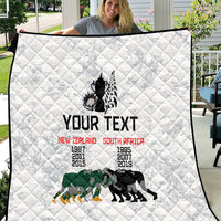 Custom New Zealand South Africa Rugby Quilt History Commemorative World Cup Winners Unique - Wonder Print Shop