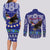 American Samoa Christmas Couples Matching Long Sleeve Bodycon Dress and Long Sleeve Button Shirt Manuia le Kerisimasi Polynesian Tribal LT9 - Wonder Print Shop