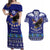 American Samoa Christmas Couples Matching Off Shoulder Maxi Dress and Hawaiian Shirt Manuia le Kerisimasi Polynesian Tribal LT9 - Wonder Print Shop