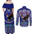 American Samoa Christmas Couples Matching Off Shoulder Maxi Dress and Long Sleeve Button Shirt Manuia le Kerisimasi Polynesian Tribal LT9 - Wonder Print Shop