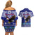 American Samoa Christmas Couples Matching Off Shoulder Short Dress and Hawaiian Shirt Manuia le Kerisimasi Polynesian Tribal LT9 - Wonder Print Shop