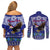 American Samoa Christmas Couples Matching Off Shoulder Short Dress and Long Sleeve Button Shirt Manuia le Kerisimasi Polynesian Tribal LT9 - Wonder Print Shop