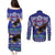 American Samoa Christmas Couples Matching Puletasi Dress and Long Sleeve Button Shirt Manuia le Kerisimasi Polynesian Tribal LT9 - Wonder Print Shop