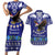 American Samoa Christmas Couples Matching Short Sleeve Bodycon Dress and Hawaiian Shirt Manuia le Kerisimasi Polynesian Tribal LT9 - Wonder Print Shop