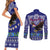 American Samoa Christmas Couples Matching Short Sleeve Bodycon Dress and Long Sleeve Button Shirt Manuia le Kerisimasi Polynesian Tribal LT9 - Wonder Print Shop