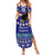 American Samoa Christmas Family Matching Summer Maxi Dress and Hawaiian Shirt Manuia le Kerisimasi Polynesian Tribal - Wonder Print Shop