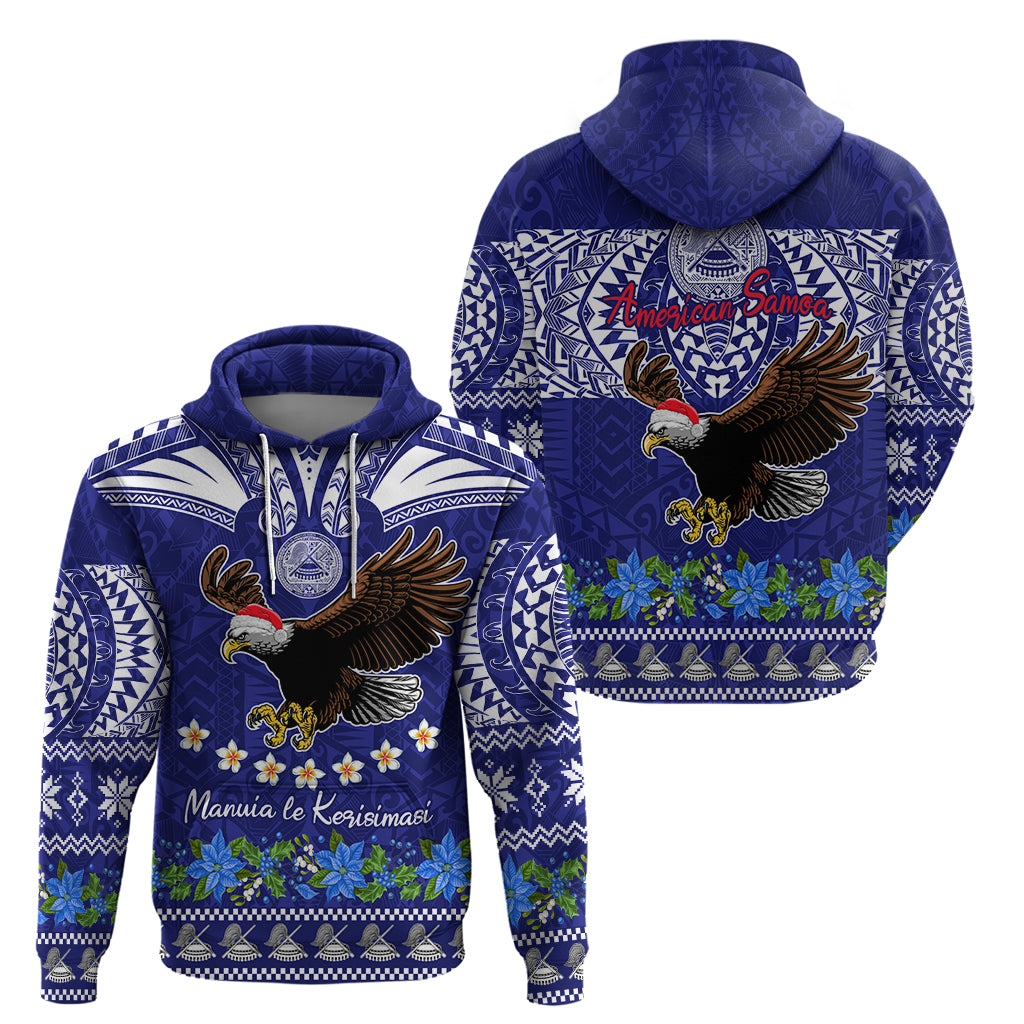 American Samoa Christmas Hoodie Manuia le Kerisimasi Polynesian Tribal - Wonder Print Shop