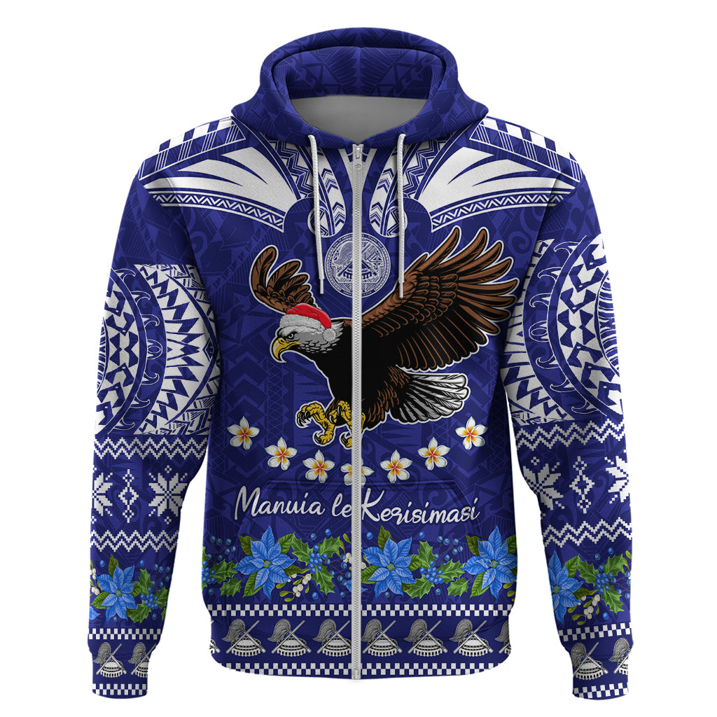 American Samoa Christmas Hoodie Manuia le Kerisimasi Polynesian Tribal - Wonder Print Shop