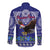 American Samoa Christmas Long Sleeve Button Shirt Manuia le Kerisimasi Polynesian Tribal - Wonder Print Shop