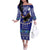 American Samoa Christmas Off The Shoulder Long Sleeve Dress Manuia le Kerisimasi Polynesian Tribal - Wonder Print Shop
