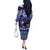 American Samoa Christmas Off The Shoulder Long Sleeve Dress Manuia le Kerisimasi Polynesian Tribal - Wonder Print Shop
