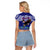American Samoa Christmas Raglan Cropped T Shirt Manuia le Kerisimasi Polynesian Tribal - Wonder Print Shop