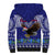 American Samoa Christmas Sherpa Hoodie Manuia le Kerisimasi Polynesian Tribal - Wonder Print Shop