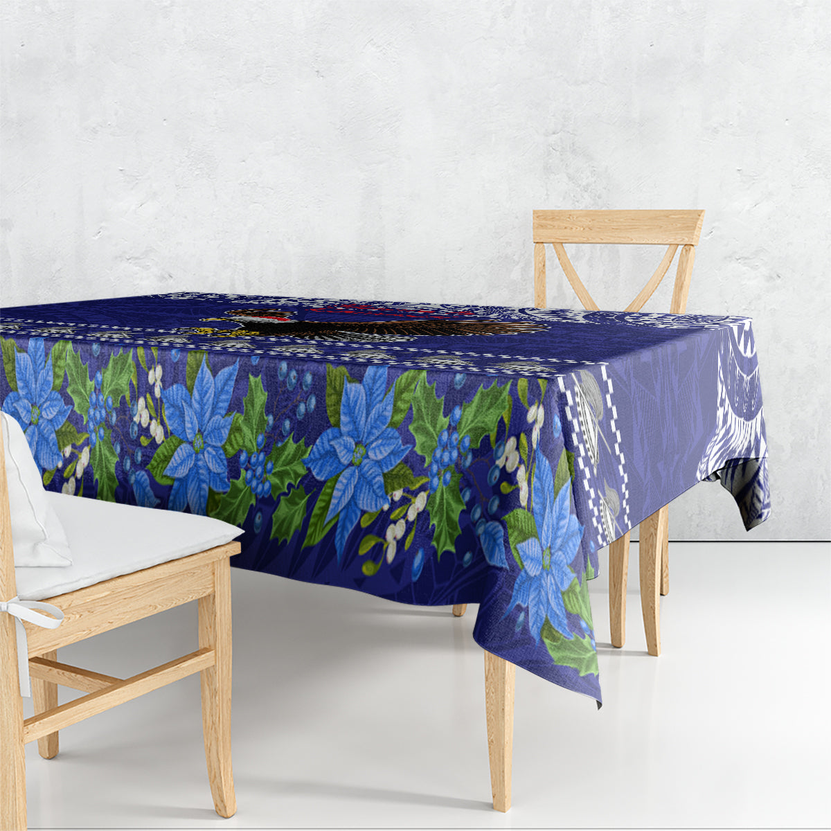 American Samoa Christmas Tablecloth Manuia le Kerisimasi Polynesian Tribal - Wonder Print Shop