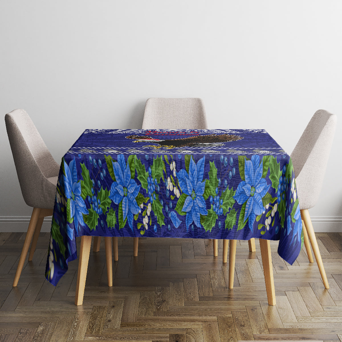 American Samoa Christmas Tablecloth Manuia le Kerisimasi Polynesian Tribal - Wonder Print Shop