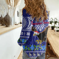 American Samoa Christmas Women Casual Shirt Manuia le Kerisimasi Polynesian Tribal - Wonder Print Shop
