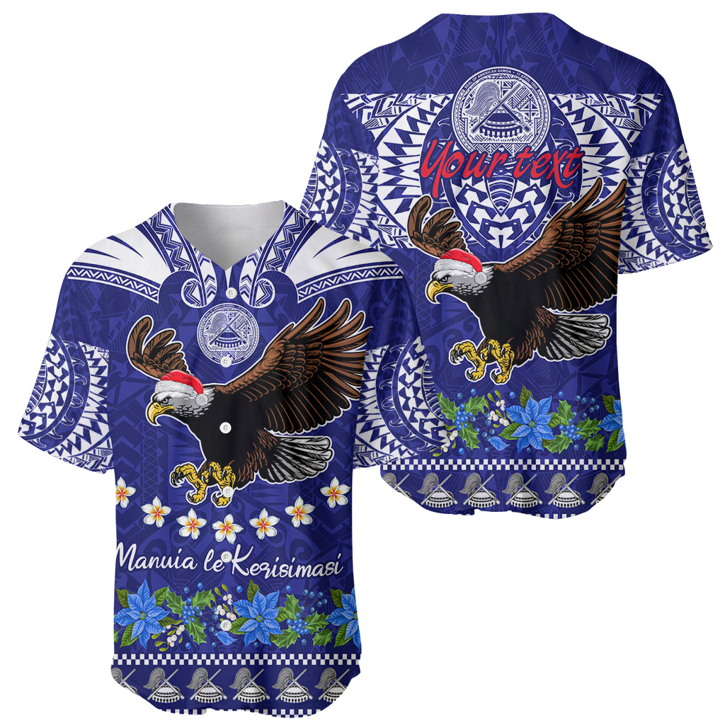 Personalised American Samoa Christmas Baseball Jersey Manuia le Kerisimasi Polynesian Tribal LT9 - Wonder Print Shop