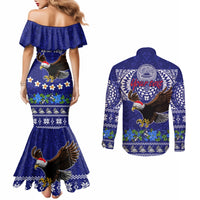 personalised-american-samoa-christmas-couples-matching-mermaid-dress-and-long-sleeve-button-shirt-manuia-le-kerisimasi-polynesian-tribal