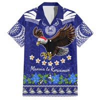 Personalised American Samoa Christmas Family Matching Long Sleeve Bodycon Dress and Hawaiian Shirt Manuia le Kerisimasi Polynesian Tribal LT9 - Wonder Print Shop