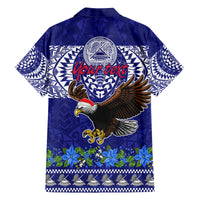 Personalised American Samoa Christmas Family Matching Long Sleeve Bodycon Dress and Hawaiian Shirt Manuia le Kerisimasi Polynesian Tribal LT9 - Wonder Print Shop