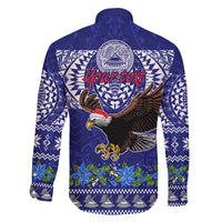 Personalised American Samoa Christmas Family Matching Long Sleeve Bodycon Dress and Hawaiian Shirt Manuia le Kerisimasi Polynesian Tribal LT9 - Wonder Print Shop