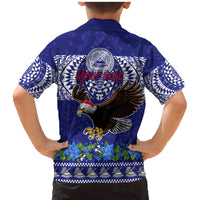 Personalised American Samoa Christmas Family Matching Mermaid Dress and Hawaiian Shirt Manuia le Kerisimasi Polynesian Tribal LT9 - Wonder Print Shop