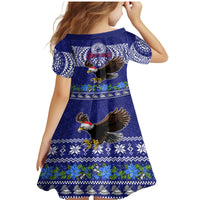 Personalised American Samoa Christmas Family Matching Mermaid Dress and Hawaiian Shirt Manuia le Kerisimasi Polynesian Tribal LT9 - Wonder Print Shop