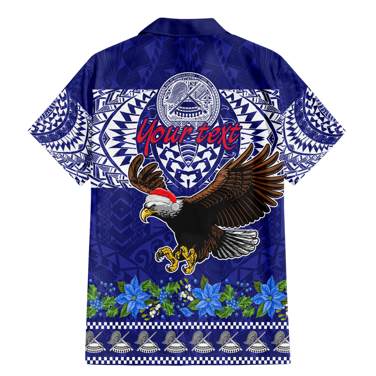 Personalised American Samoa Christmas Family Matching Mermaid Dress and Hawaiian Shirt Manuia le Kerisimasi Polynesian Tribal LT9 - Wonder Print Shop