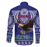 Personalised American Samoa Christmas Family Matching Short Sleeve Bodycon Dress and Hawaiian Shirt Manuia le Kerisimasi Polynesian Tribal - Wonder Print Shop