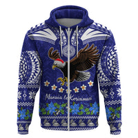 Personalised American Samoa Christmas Hoodie Manuia le Kerisimasi Polynesian Tribal - Wonder Print Shop