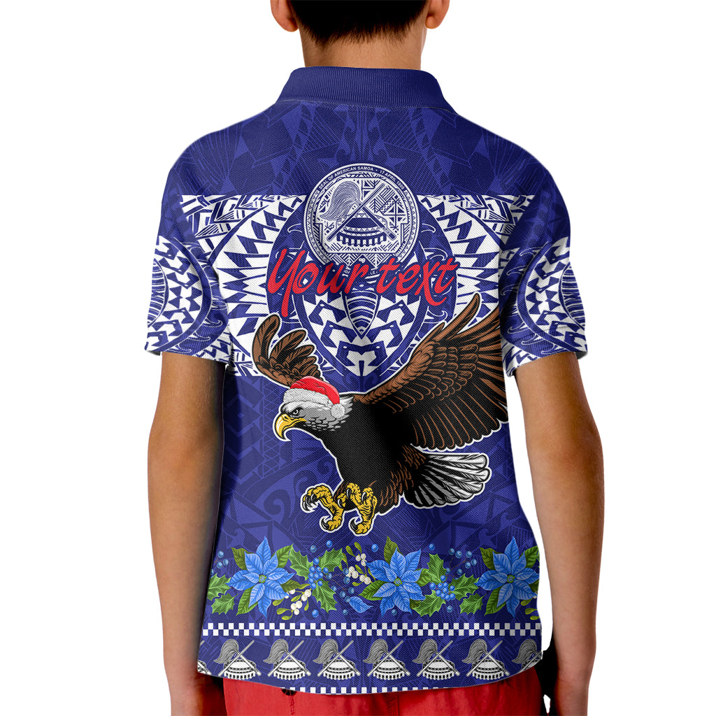 Personalised American Samoa Christmas Kid Polo Shirt Manuia le Kerisimasi Polynesian Tribal - Wonder Print Shop
