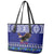 Personalised American Samoa Christmas Leather Tote Bag Manuia le Kerisimasi Polynesian Tribal - Wonder Print Shop