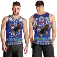 Personalised American Samoa Christmas Men Tank Top Manuia le Kerisimasi Polynesian Tribal - Wonder Print Shop