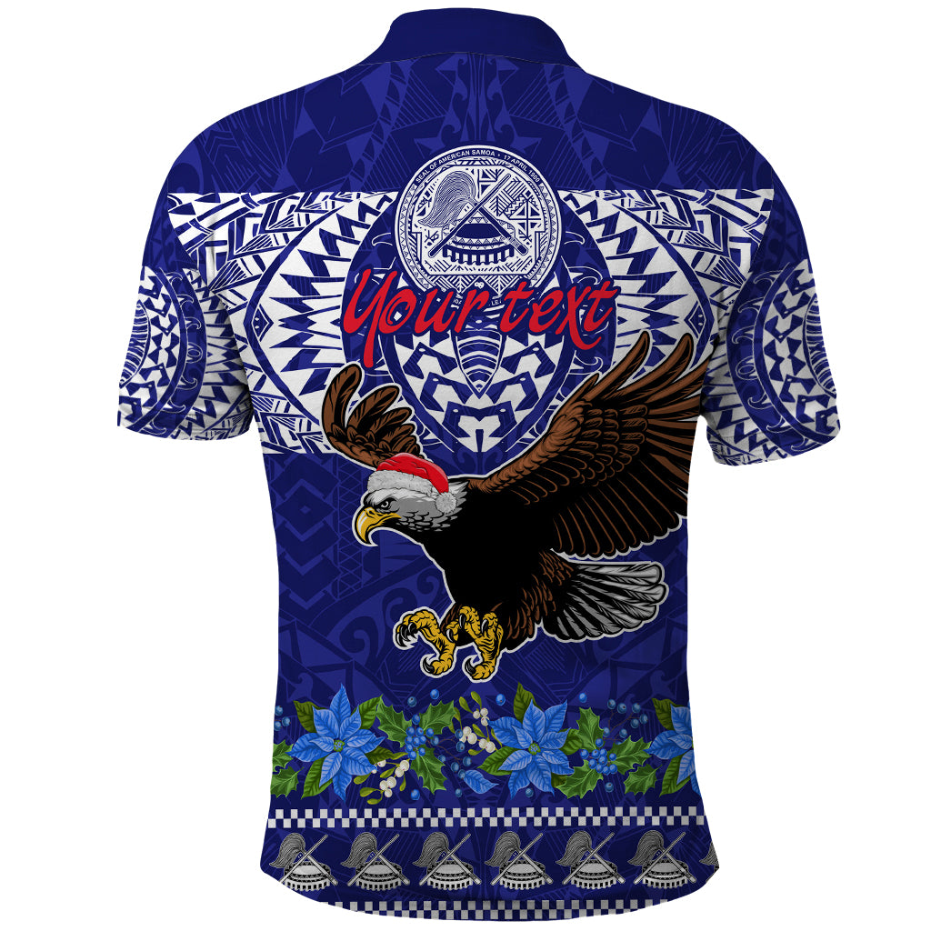 Personalised American Samoa Christmas Polo Shirt Manuia le Kerisimasi Polynesian Tribal - Wonder Print Shop