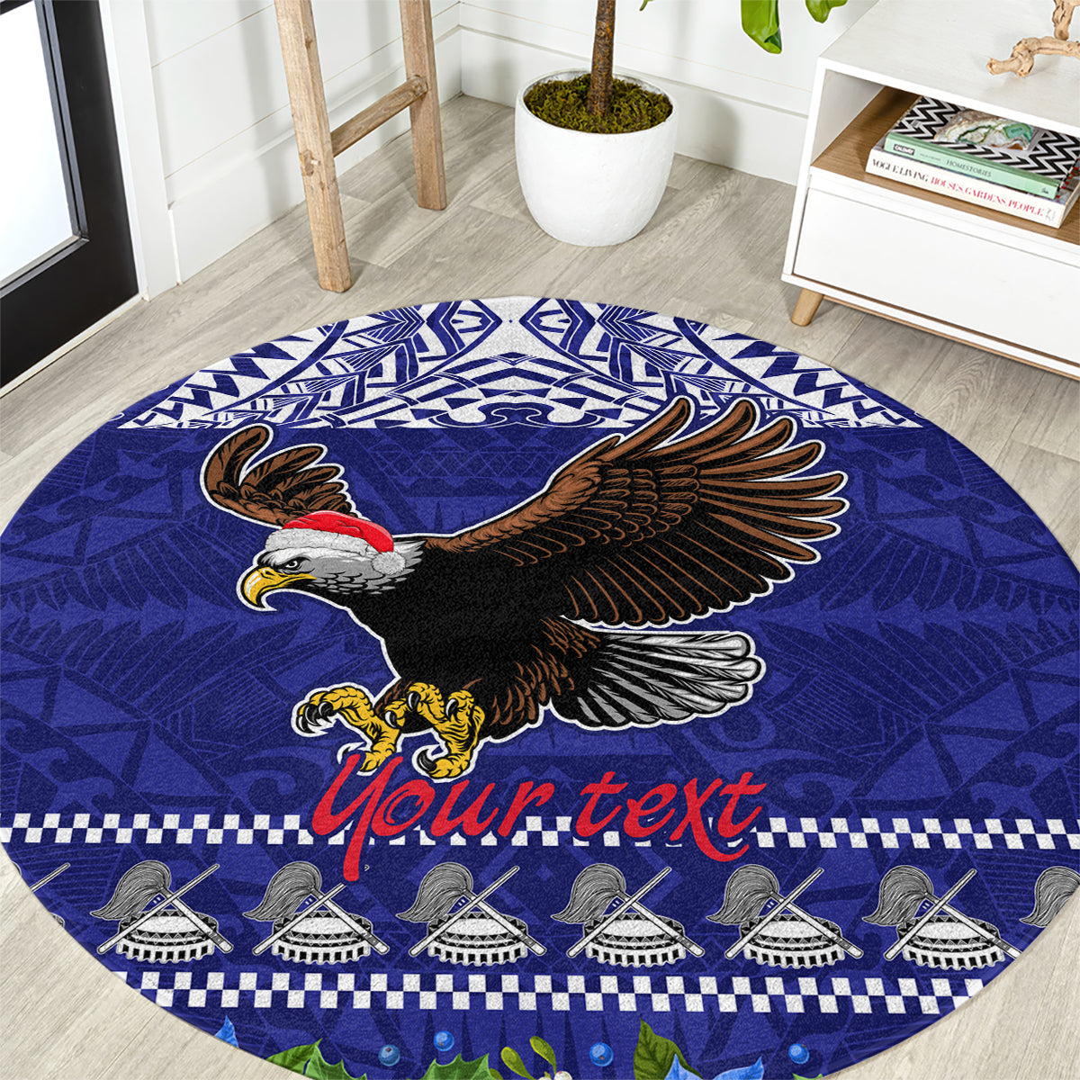 personalised-american-samoa-christmas-round-carpet-manuia-le-kerisimasi-polynesian-tribal