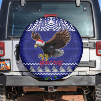 Personalised American Samoa Christmas Spare Tire Cover Manuia le Kerisimasi Polynesian Tribal - Wonder Print Shop