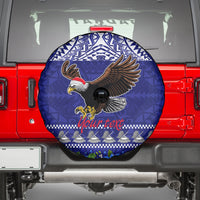 Personalised American Samoa Christmas Spare Tire Cover Manuia le Kerisimasi Polynesian Tribal - Wonder Print Shop