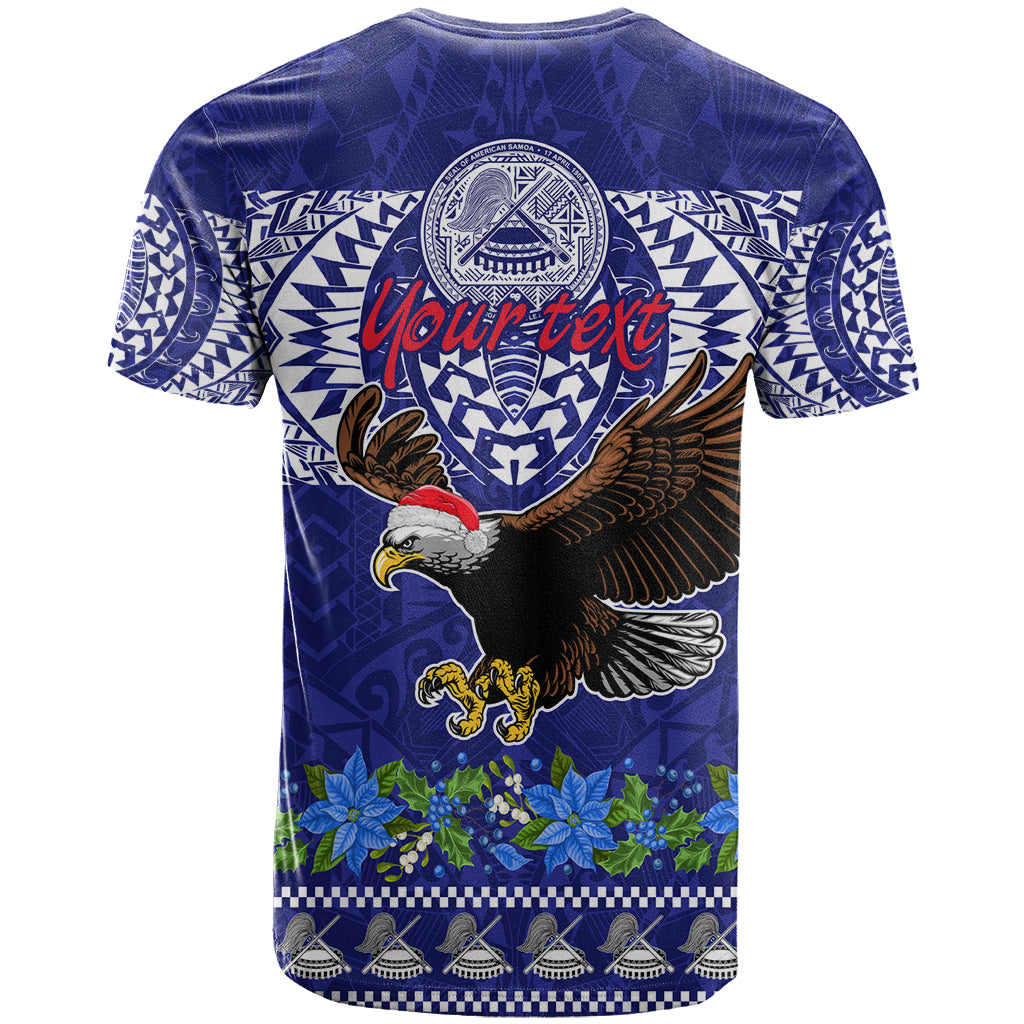Personalised American Samoa Christmas T Shirt Manuia le Kerisimasi Polynesian Tribal - Wonder Print Shop