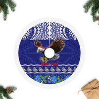 Personalised American Samoa Christmas Tree Skirt Manuia le Kerisimasi Polynesian Tribal - Wonder Print Shop