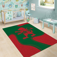 Morocco Proclamation Day With Flag Color Area Rug LT9 - Wonder Print Shop