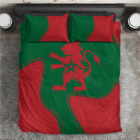 Morocco Proclamation Day With Flag Color Bedding Set LT9 - Wonder Print Shop