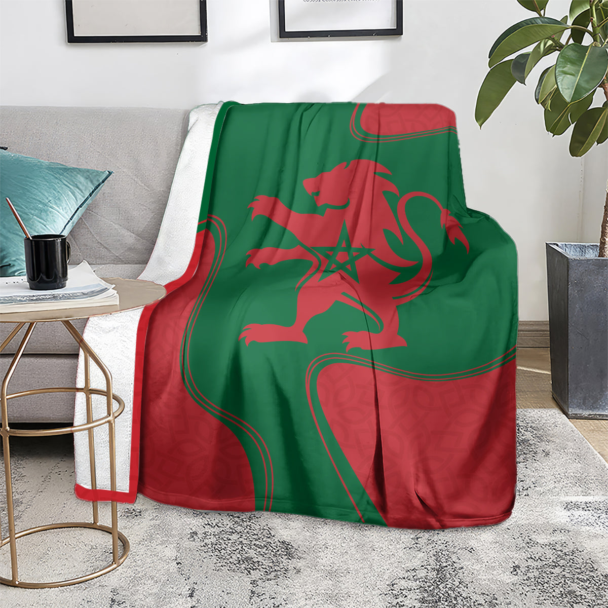 morocco-proclamation-day-with-flag-color-blanket