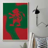 Morocco Proclamation Day With Flag Color Canvas Wall Art LT9 - Wonder Print Shop