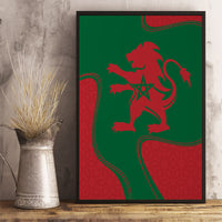 Morocco Proclamation Day With Flag Color Canvas Wall Art LT9 - Wonder Print Shop