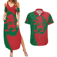Morocco Proclamation Day With Flag Color Couples Matching Summer Maxi Dress and Hawaiian Shirt LT9 - Wonder Print Shop