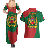 Morocco Proclamation Day With Flag Color Couples Matching Summer Maxi Dress and Hawaiian Shirt LT9 - Wonder Print Shop