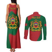 Morocco Proclamation Day With Flag Color Couples Matching Tank Maxi Dress and Long Sleeve Button Shirt LT9 - Wonder Print Shop