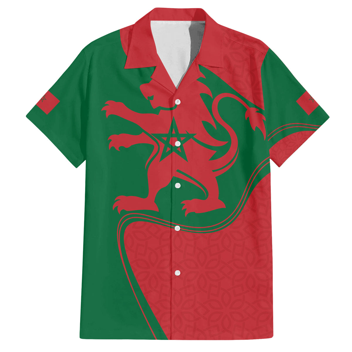 Morocco Proclamation Day With Flag Color Family Matching Long Sleeve Bodycon Dress and Hawaiian Shirt LT9 - Wonder Print Shop